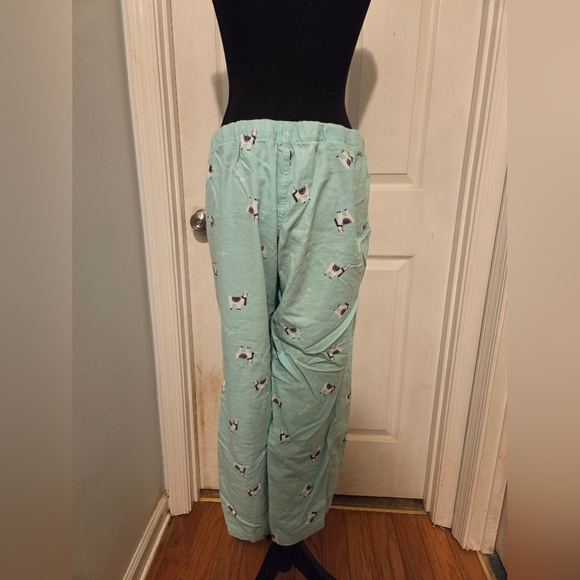 J. Crew Mint Green Pajama Pants with Llama Print - Picture 5 of 6